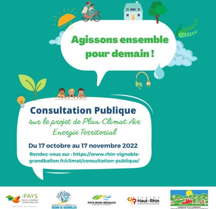 Consultation publique Plan Climat Air Énergie Territorial 2023-2028