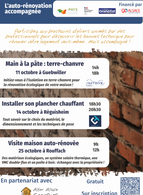 Ateliers Auto-Rénovation Accompagné – France Rénov&rsquo; & Alter Alsace Énergies