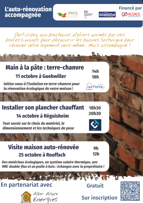Ateliers Auto-Rénovation Accompagné – France Rénov’ & Alter Alsace Énergies