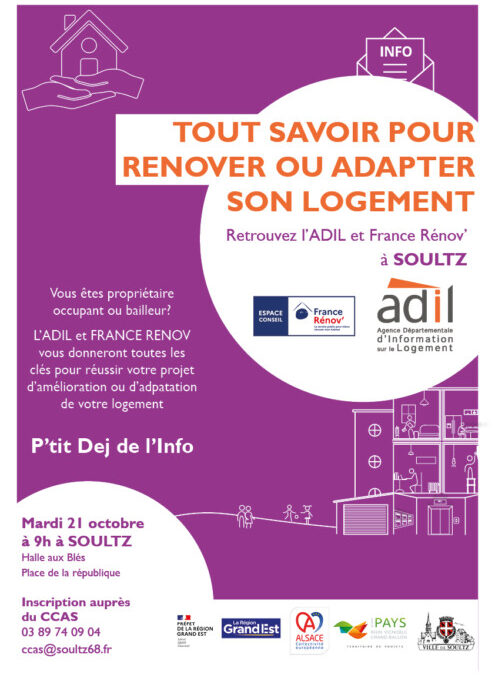 P’tit Déj’ Info Sénior : « Rénover ou adapter son logement en se protégeant des fraudes »