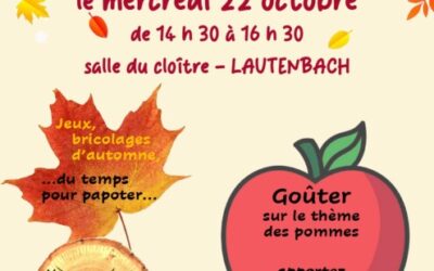 Animation automnale le mercredi 22 octobre à Lautenbach par Caritas