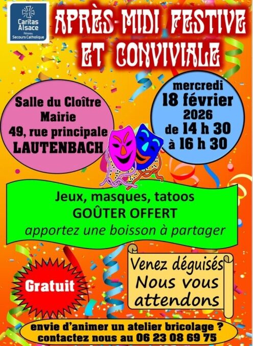 Invitation Carnaval Caritas Alsace